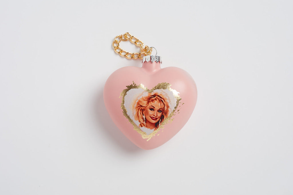 Dolly Parton Christmas pink bauble