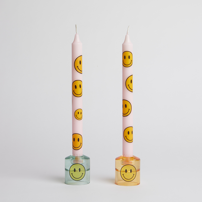 Acid House Smiley Face Candles