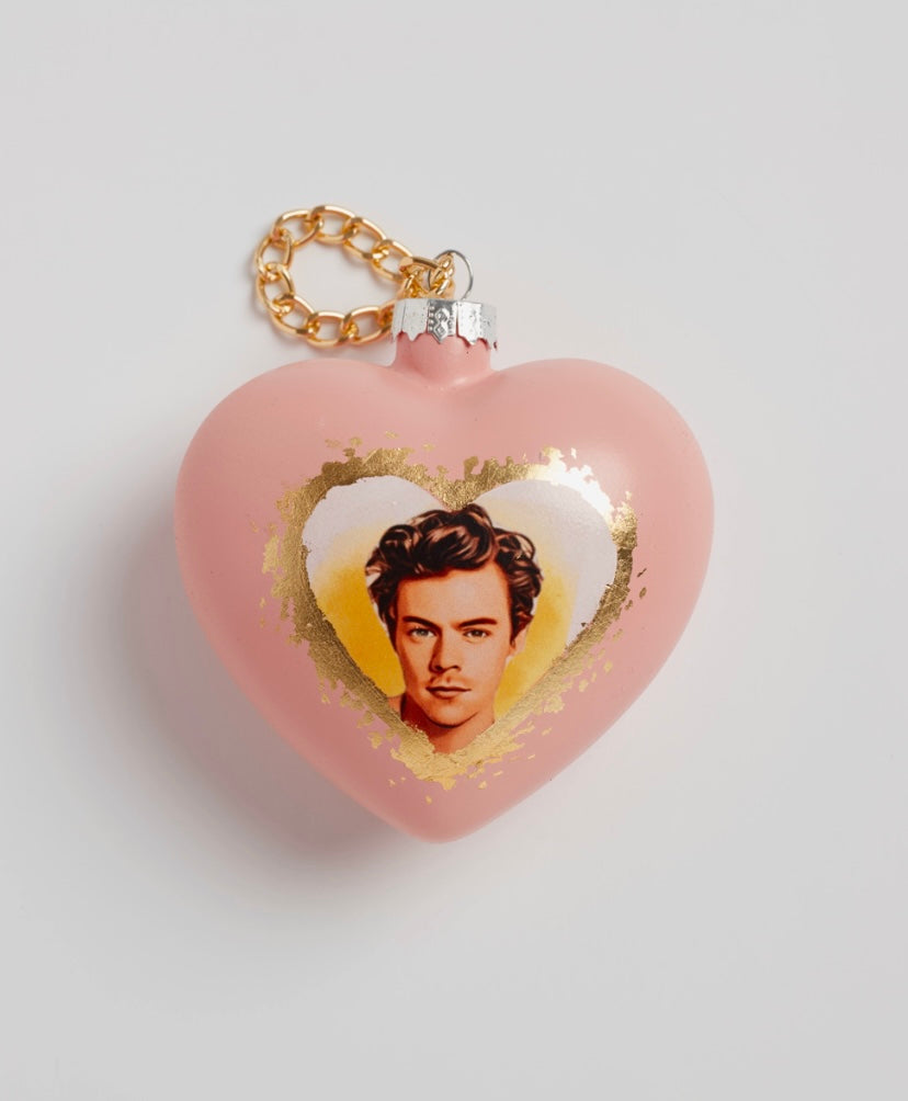 Harry Styles Christmas bauble pink