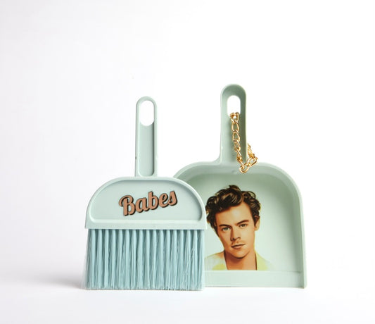 Harry Styles dustpan and brush blue