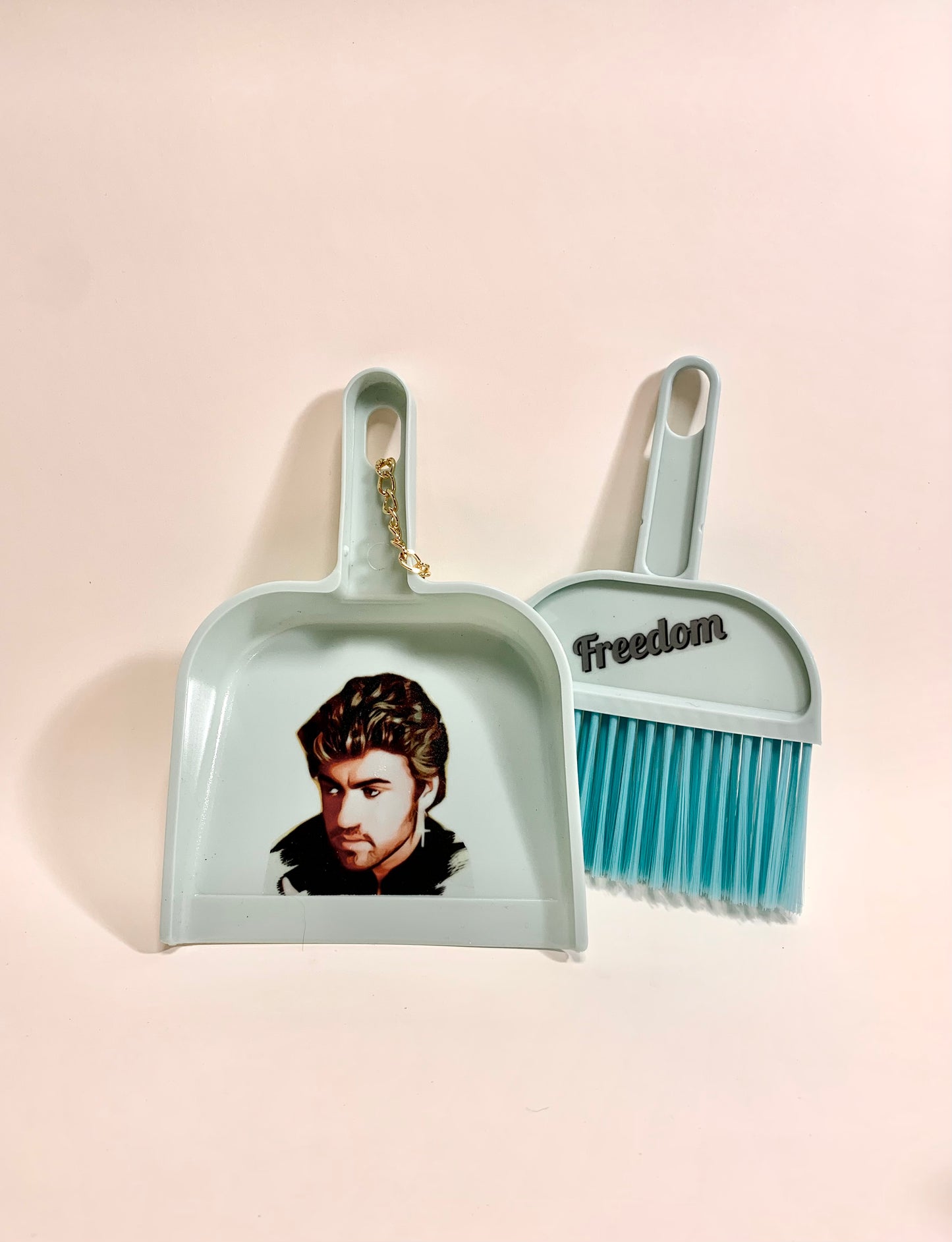 George Michael dustpan and brush
