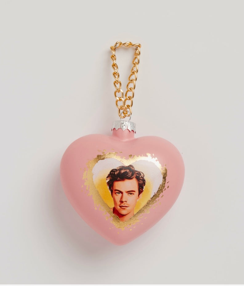 Harry Styles Christmas bauble pink